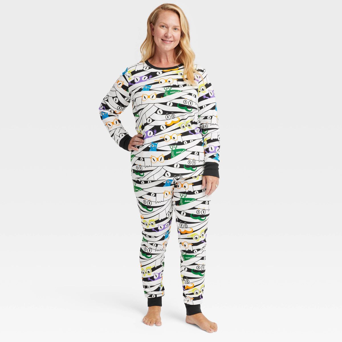 Women's Glow-In-The-Dark Mummy Halloween Matching Family Pajama Set - Hyde & EEK! Boutique™ Whi... | Target