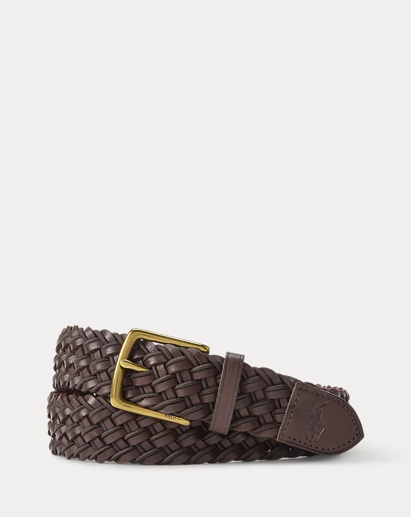 Leather & Braided Cord Woven Belt | Ralph Lauren (UK)