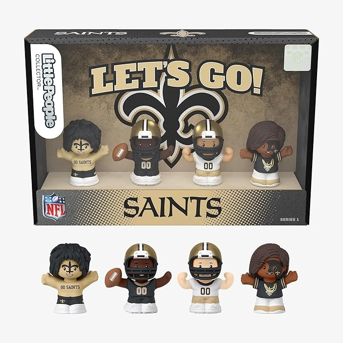Little People NFL 4 Piece Collector Figure Box Team Set, Team Colors, One Size (New Orleans Saint... | Amazon (US)