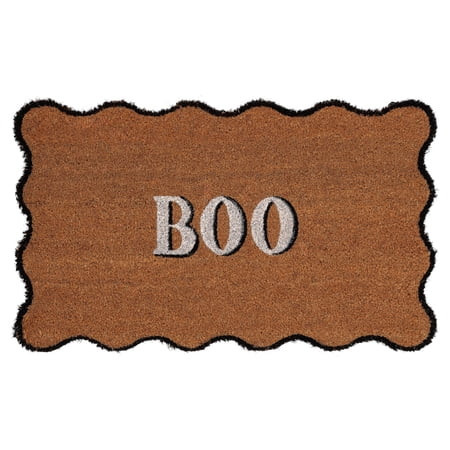 My Texas House Multicolor Scallop Boo Outdoor Coir Doormat, 18" x 30" | Walmart (US)