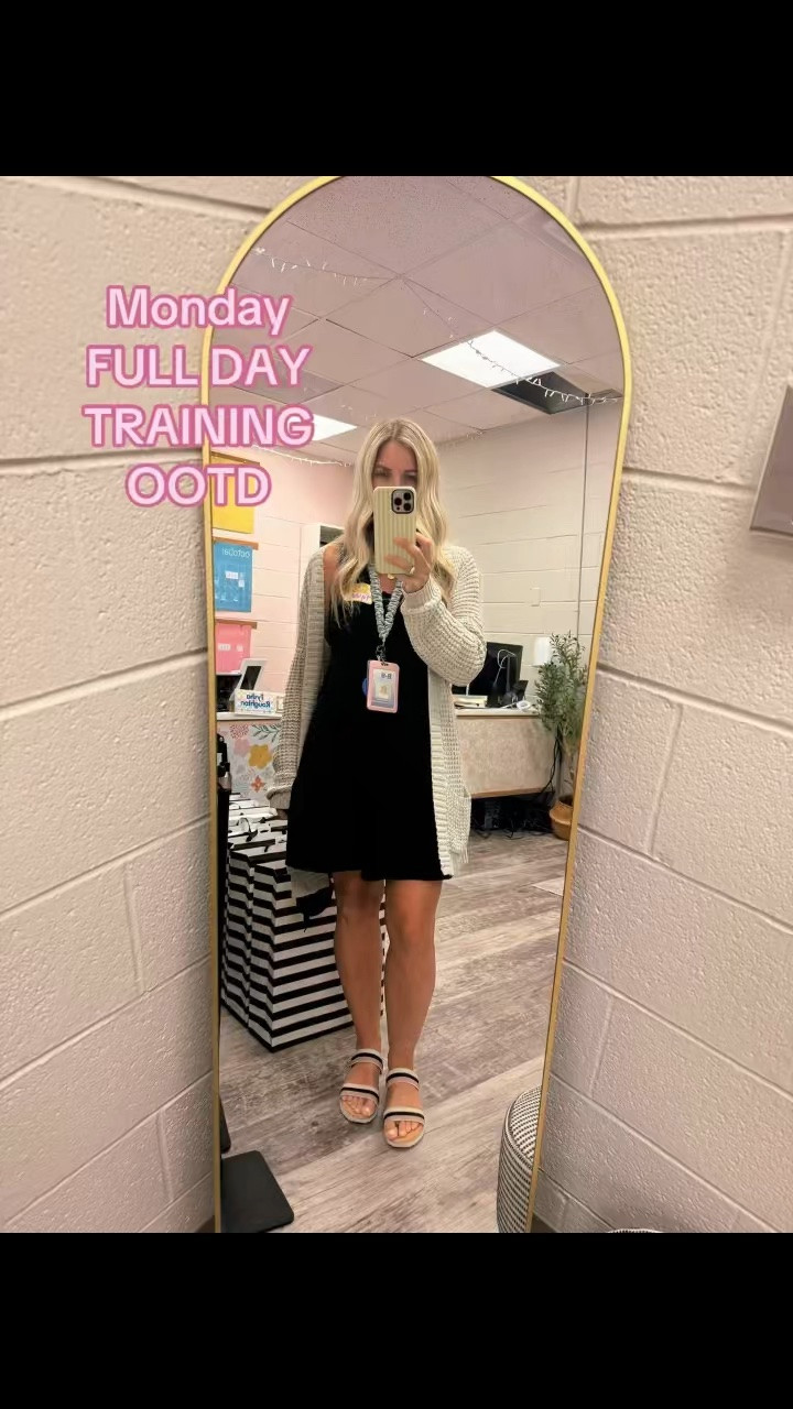 Comfy LBD for my first teacher technology training of the year!

#LTKgrwm #LTKootd #LTKWorkwear