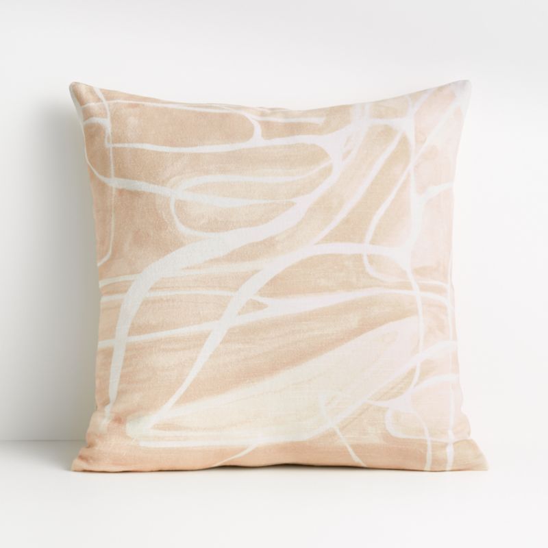 Alentsie 20" Cream Cotton Pillow Cover + Reviews | Crate and Barrel | Crate & Barrel