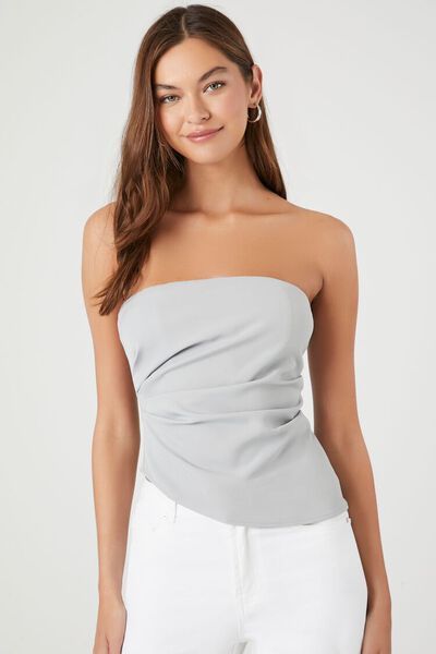 Asymmetrical Ruched Tube Top | Forever 21 | Forever 21 (US)