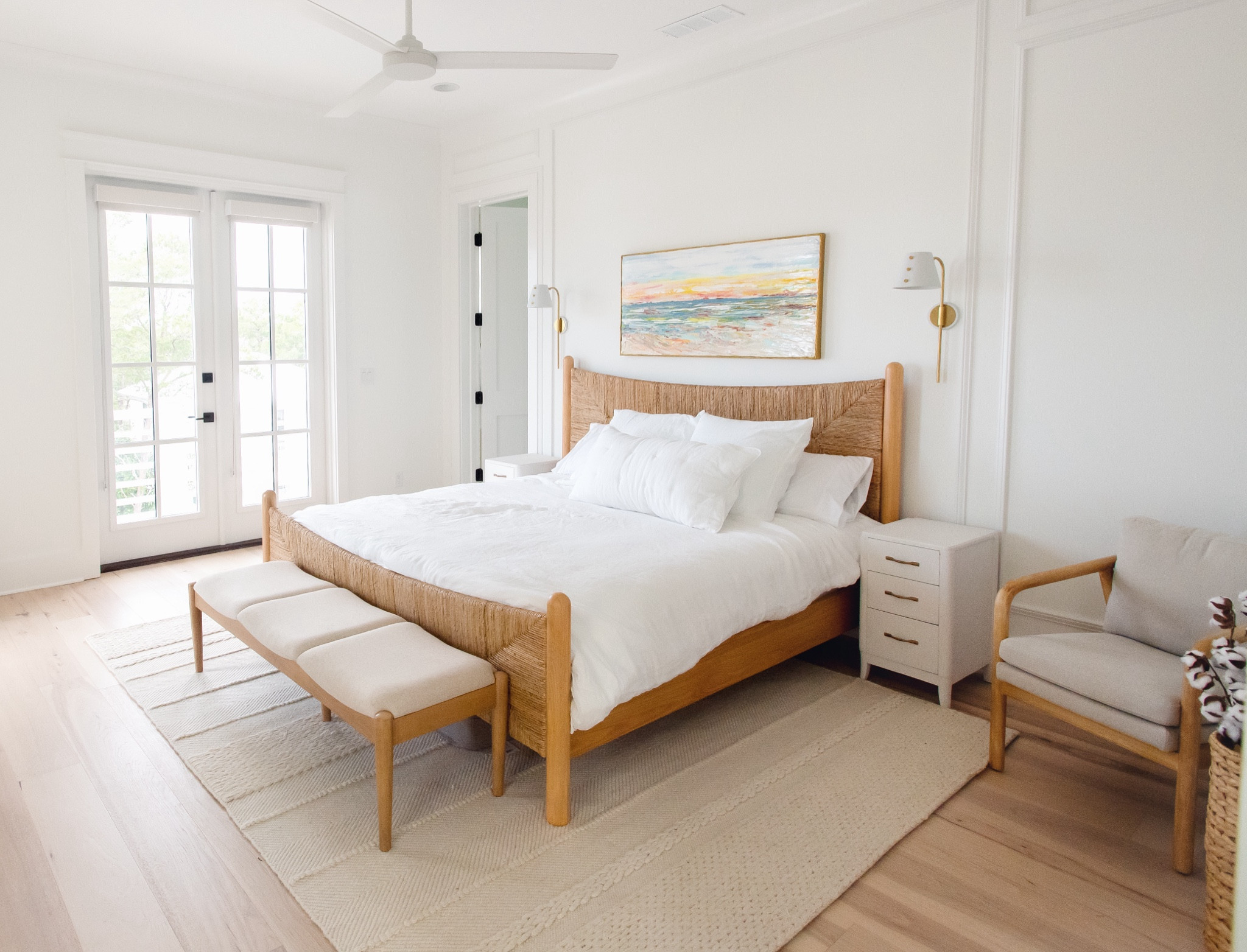 We love our bed from Crate and Barrel as well as this side chair from Target! They are both super high quality! 

#LTKhome