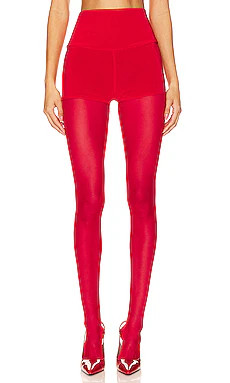 Norma Kamali x REVOLVE Legging Mesh Bottom Footsie in Tiger Red from Revolve.com | Revolve Clothing (Global)