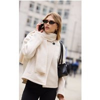 Cream Boucle Scarf Coat | PrettyLittleThing US