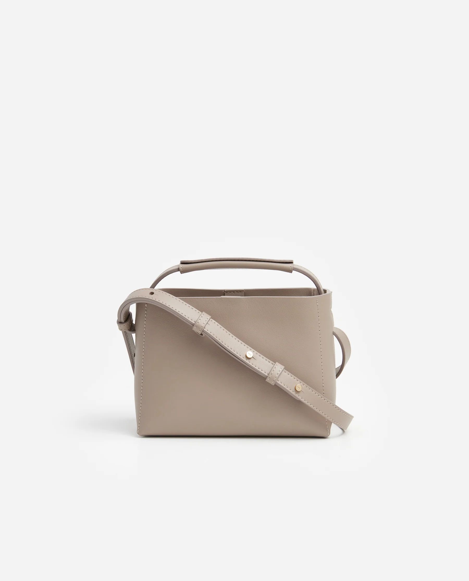 Hedda Mini Handbag Leather Taupe | Flattered