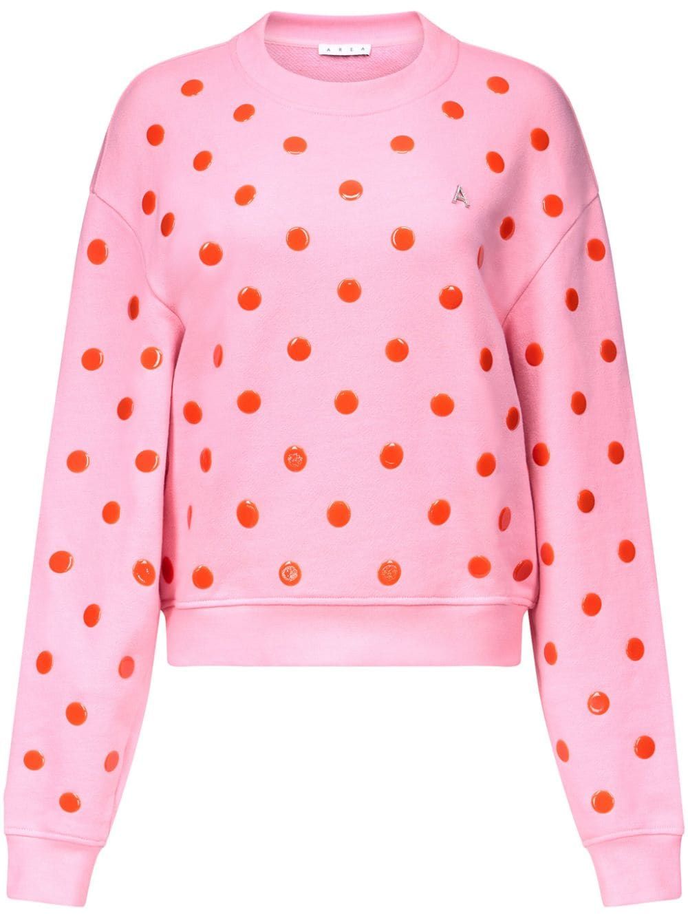 polka-dot cotton sweatshirt | Farfetch Global