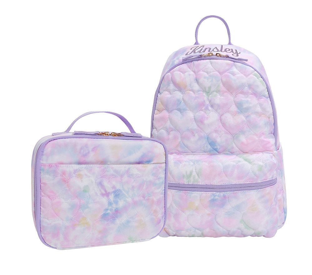 Colby Textured Tie-Dye Heart Backpack Bundle: Small Backpack, Cold Pack Lunch | Pottery Barn Kids