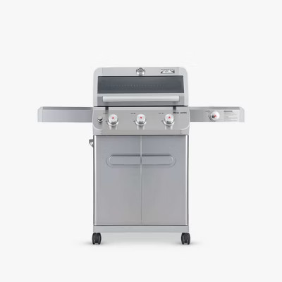 Monument Grills Gas Grill, Mesa Series 3 Burner Stainless Steel Gas Grill with Glass Clearview | Target