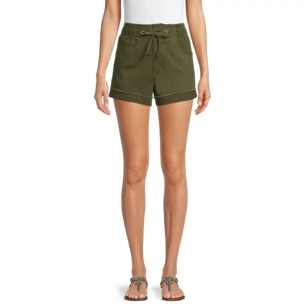 No Boundaries Juniors' Tie-Front Shorts - Walmart.com | Walmart (US)