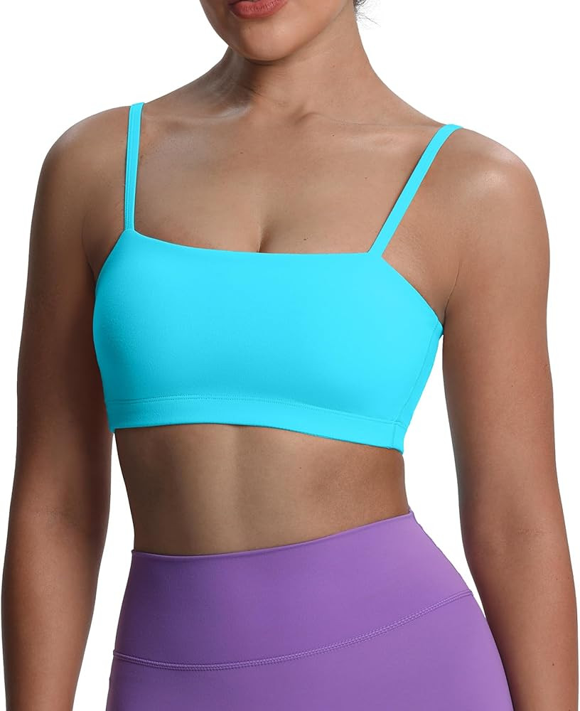 Aoxjox Women's Workout Bandeau Bras Training Fitness Running Yoga Crop Tank | Amazon (US)