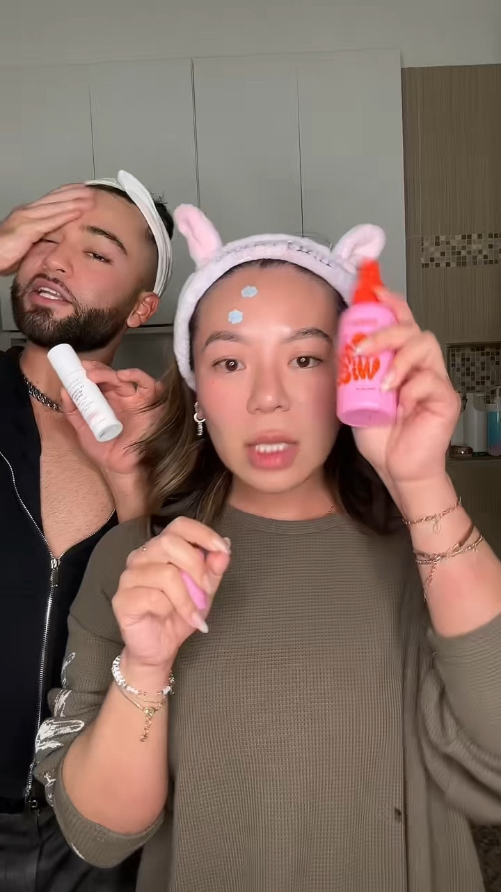 Get unready with us to watch the police #grwm #getunreadywithme #skincare