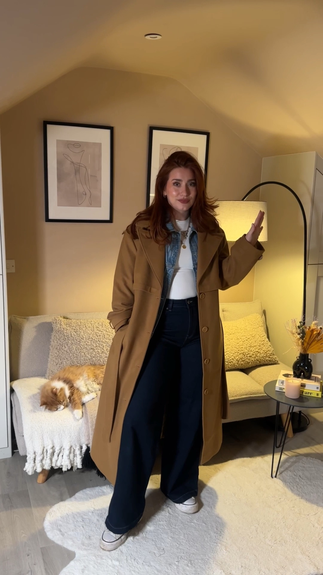 Top is size small 
Jeans are next size 12 L 
Coat is size 14 
Shirt is old but I’ve linked similar 

#LTKwinter #LTKautumn #LTKuk