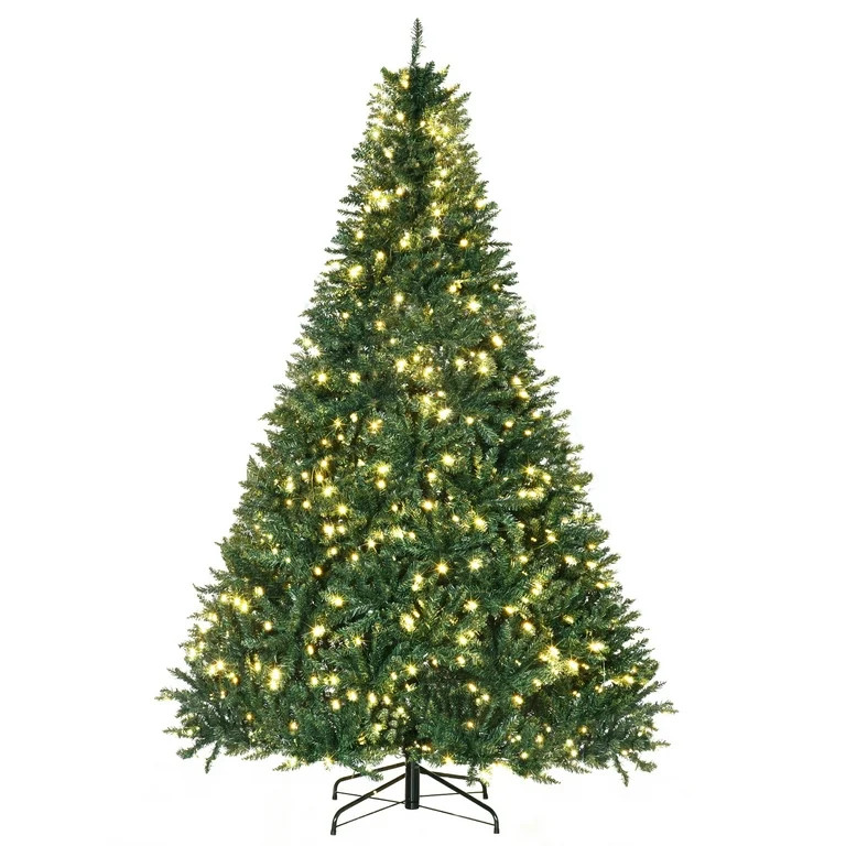 7 Foot Tall Pre-Lit Artificial Christmas Tree Twinkling 700 LED Holiday w/ Stand | Walmart (US)
