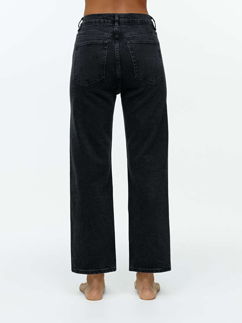 ROSE Cropped Straight Stretch Jeans | ARKET (US&UK)