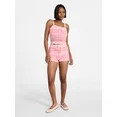 No Boundaries Mixed Stitch Cami and Short Set, Women's Sizes XXS-XXL | Walmart (US)
