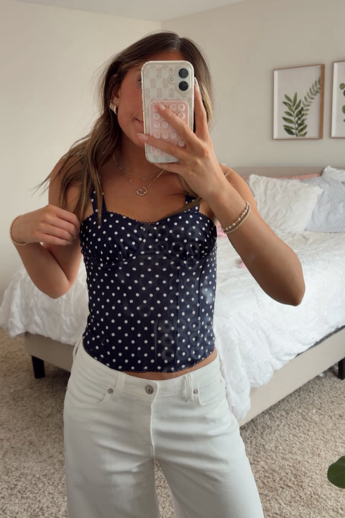 Here is the cutest going-out top for this summer!! It comes in a few other colors, but I love the corset fit & polka dots! I got this top from shein, and I am wearing an xs. It runs a little small so maybe try a size up!! This would be cute in any summer pics in a pair of jeans, or a skirt!! So cute for a number of events, check it out if your looking for a cute outfit

#LTKshein #outfitinspo #springootd #summeroutfits #ltkoutfitinspo #ootd 

 #LTKdayinmylife #LTKootd #LTKU