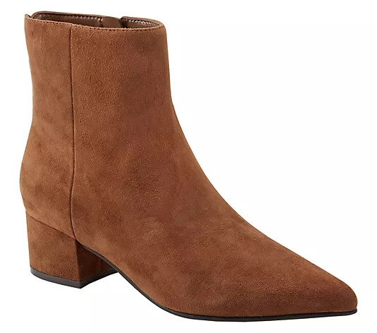 Make Your Selection: Marc Fisher LTD Leather Ankle Boots - Leonna-QV | QVC