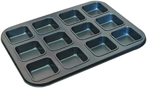Loaf Pan,Brownie Cake Pan, 12-Cavity Non-Stick Square Muffin Pan Blondie Bakeware, Heavy Duty Car... | Amazon (US)