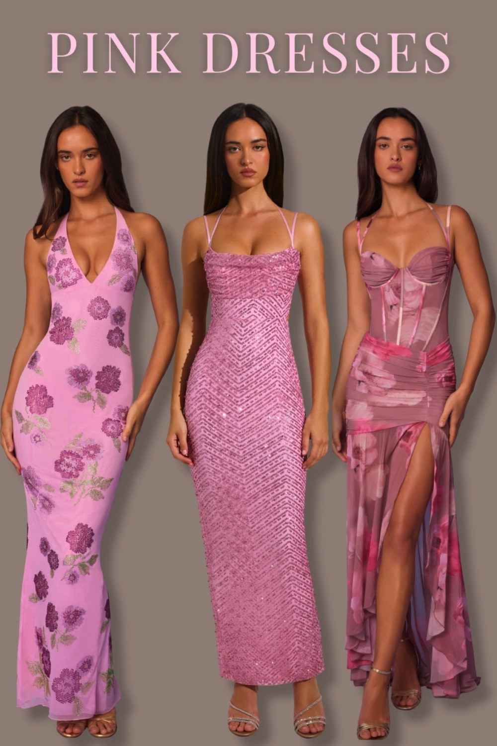 Pink dresses feel feminine, striking, and timeless 💗 From soft florals to shimmering textures, these styles bring elegance and romance to moments that call for something special.
#PinkDress #PinkMaxiDress #FloralPinkDress #SequinPinkDress #EveningDress #WeddingGuestDress #PartyDress #SummerDress 

 #LTKMidsize #LTKPetite #LTKPlusSize