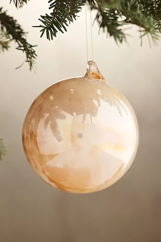 Luster Gold Globe Ornament | Anthropologie (US)