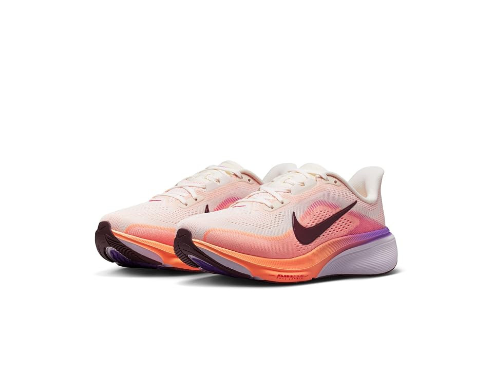 Nike Air Zoom Pegasus 42 Women's Shoes Chalk/Tattoo/Orange Pulse/Bright Violet : 8.5 B - Medium, Textile | Zappos.com