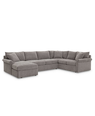 Furniture Wedport 3-Pc. Fabric Sofa Return Sectional Sofa with Chaise, Created for Macy's & Revie... | Macys (US)