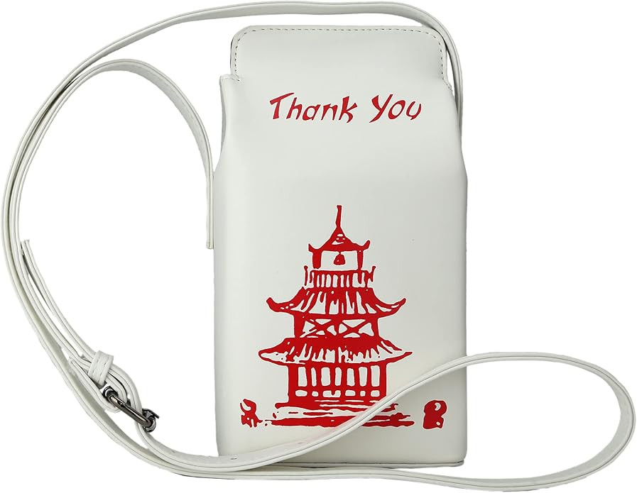 Tower Print Crossbody Shoulder Bag,Pu Chinese Takeout Box Totes Purse for Women | Amazon (US)