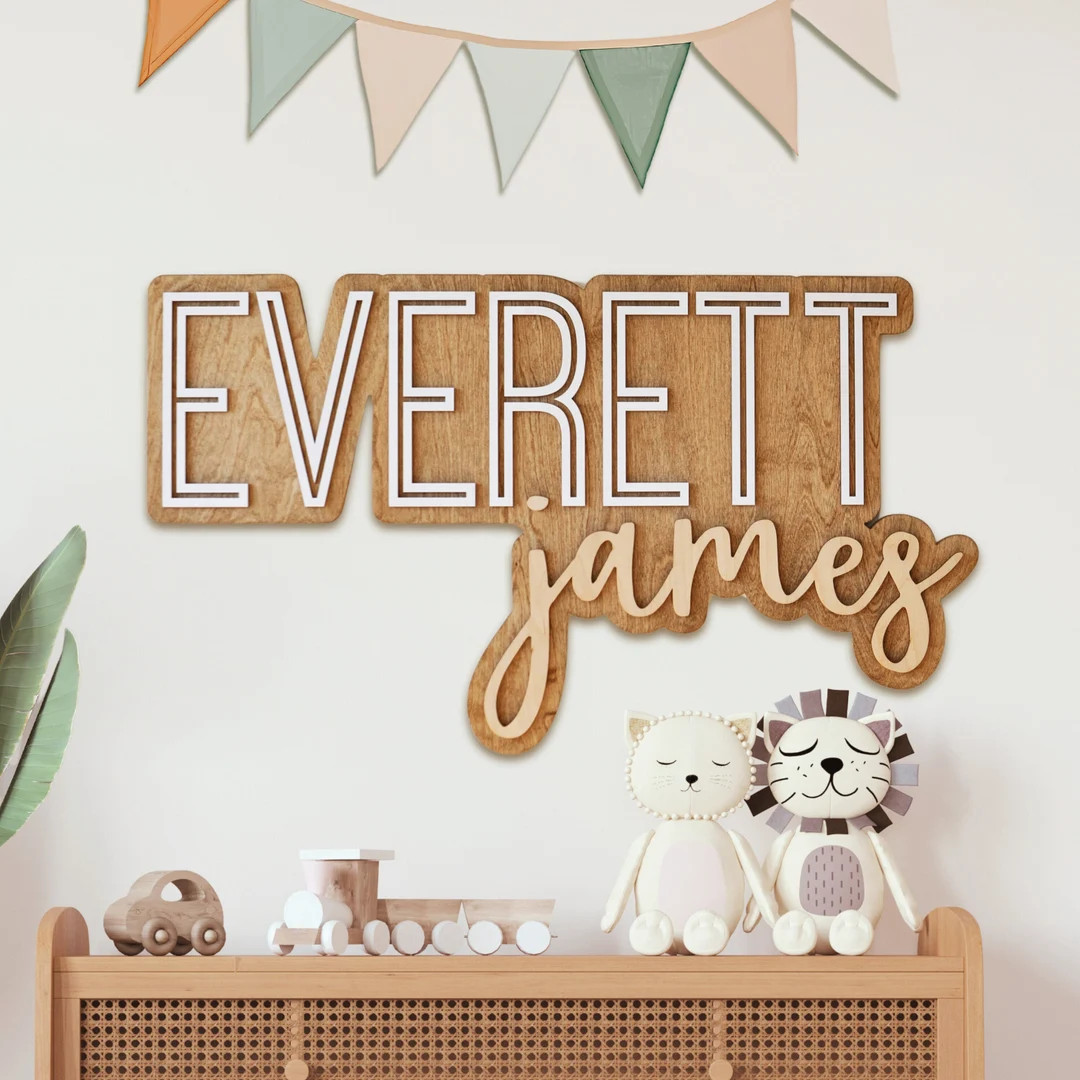 Baby Name Sign Wood Nursery Name Sign for Boy or Girl Boy Nursery Decor Name Sign Girl Boho Nurse... | Etsy (US)