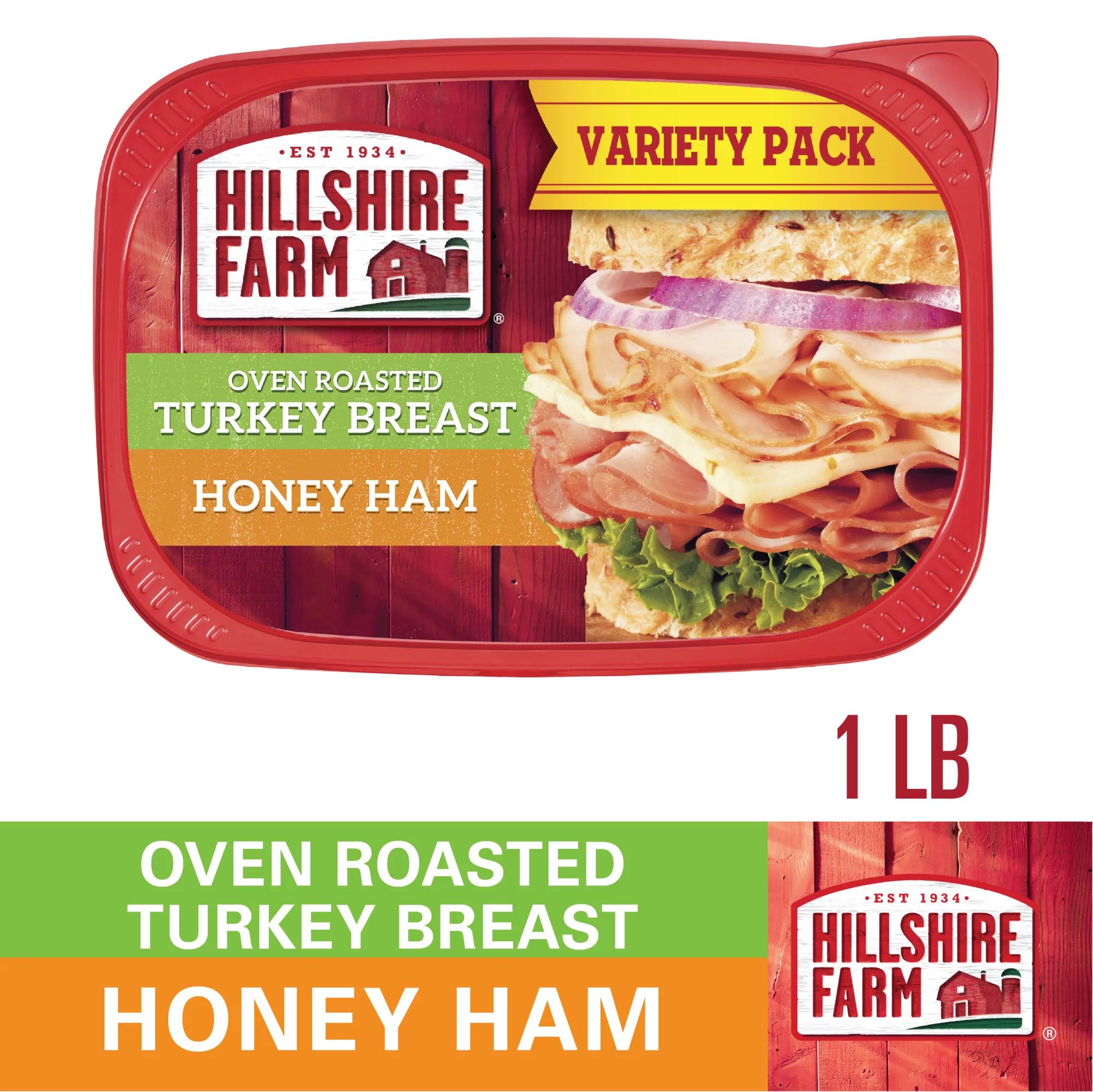 Hillshire Farm Oven Roasted Turkey Breast and Honey Ham Ultra Thin Sliced Lunch Meat, 16 oz | Walmart (US)