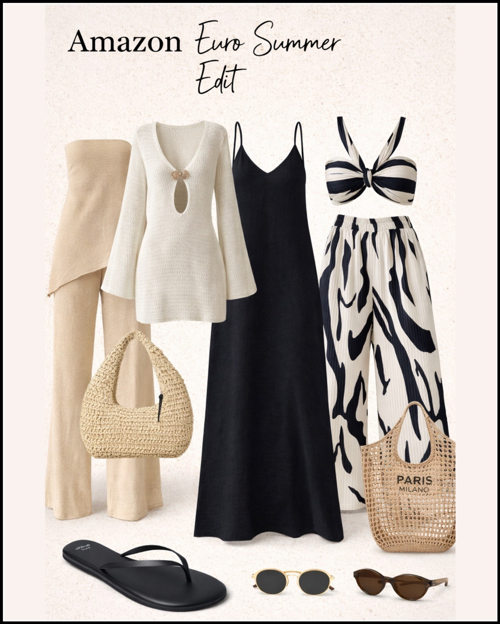 Neutral vacay staples you’ll wear on repeat 🤍✨
Affordable Amazon finds for your next getaway — think effortless summer outfits, chic vacation outfits, and elevated neutral looks all under $100 🌊☀️

From beach dresses to matching sets, swimsuits, and must-have accessories — everything you need for vacation, date nights, and resort days ✨

#amazonfinds #summeroutfits #vacaystyle #neutraloutfits #beachoutfit #coastallook #resortwear #effortlessstyle #ltkunder100 #minimalstyle #chicoutfits
#LTKootd #LTKgrwm #LTKOver40 #LTKSeasonal #amazonfashion #beachvacay
#amazonstyle #ltkfashion #summerstyle #eurosummer #vacayoutfit #neutralaesthetic #coastalliving #resortstyle #ltkfinds #outfitinspo

spring outfits 2026, spring dresses, vacation outfits, summer outfits, beach outfits, honeymoon outfits, cruise outfits, date night outfits, two piece set, bikini, one piece swimsuit, beach cover up, beach dress, black dress, beach bag, handbags, jewelry, earrings, sunglasses, flat sandals, summer shoes, matching set, coord set, travel essentials, makeup bag, organizer

#LTKSaleAlert #LTKTravel #LTKSwim