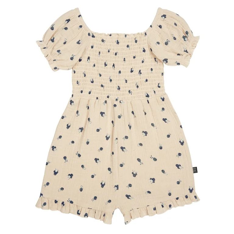 Modern Moments by Gerber Toddler Girl Romper with Puff Sleeves, Sizes 12M-5T - Walmart.com | Walmart (US)