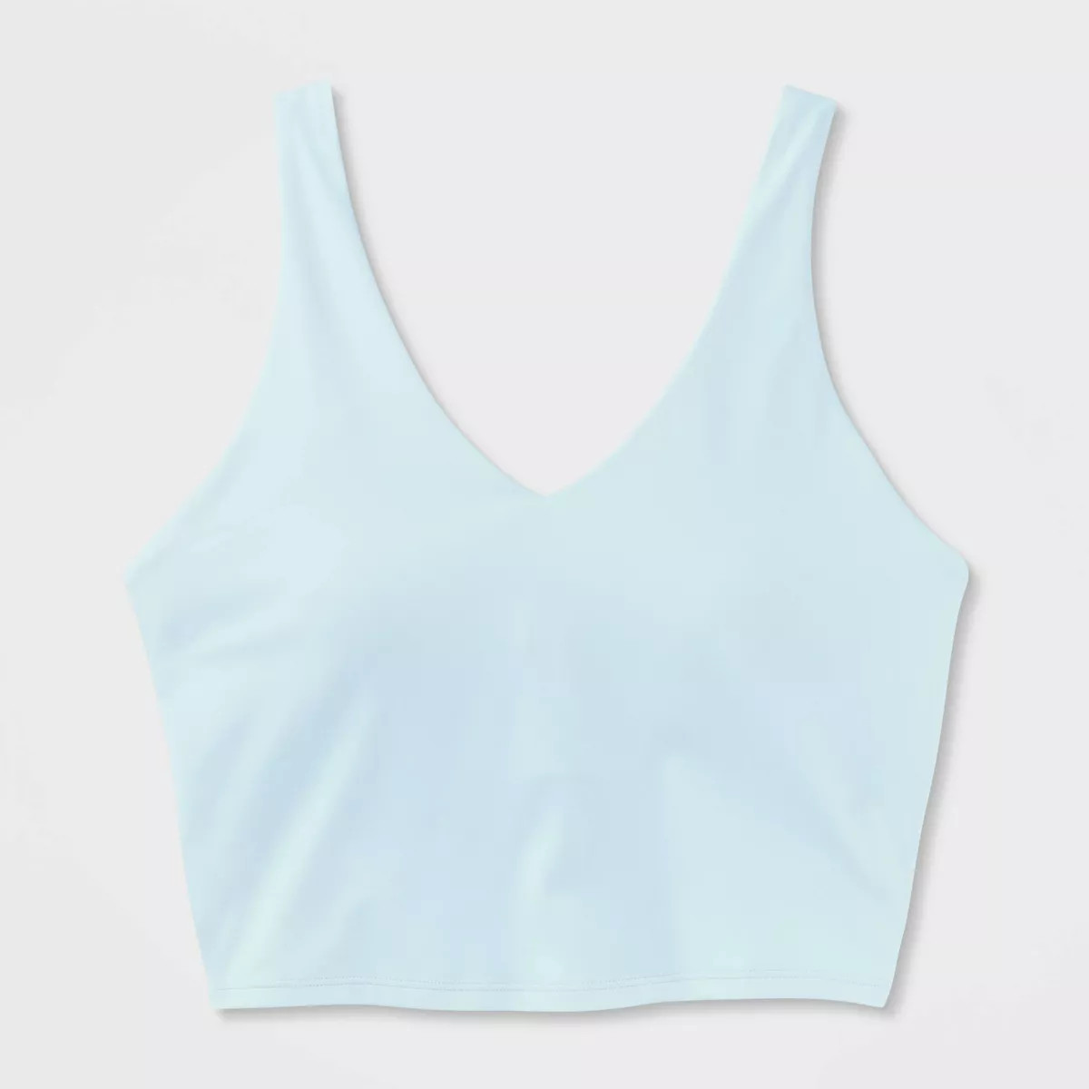 Women's Flex Light Support V-Neck Cropped Sports Bra - All In Motion™ Sky Blue XS | Target