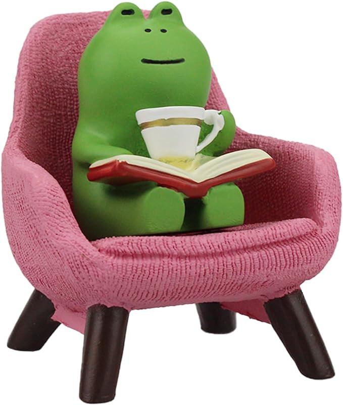 Miniature Frog Figurines - Funny Frog Sculpture for Shelf, Desk Decoration - Frog Desk Accessorie... | Amazon (US)