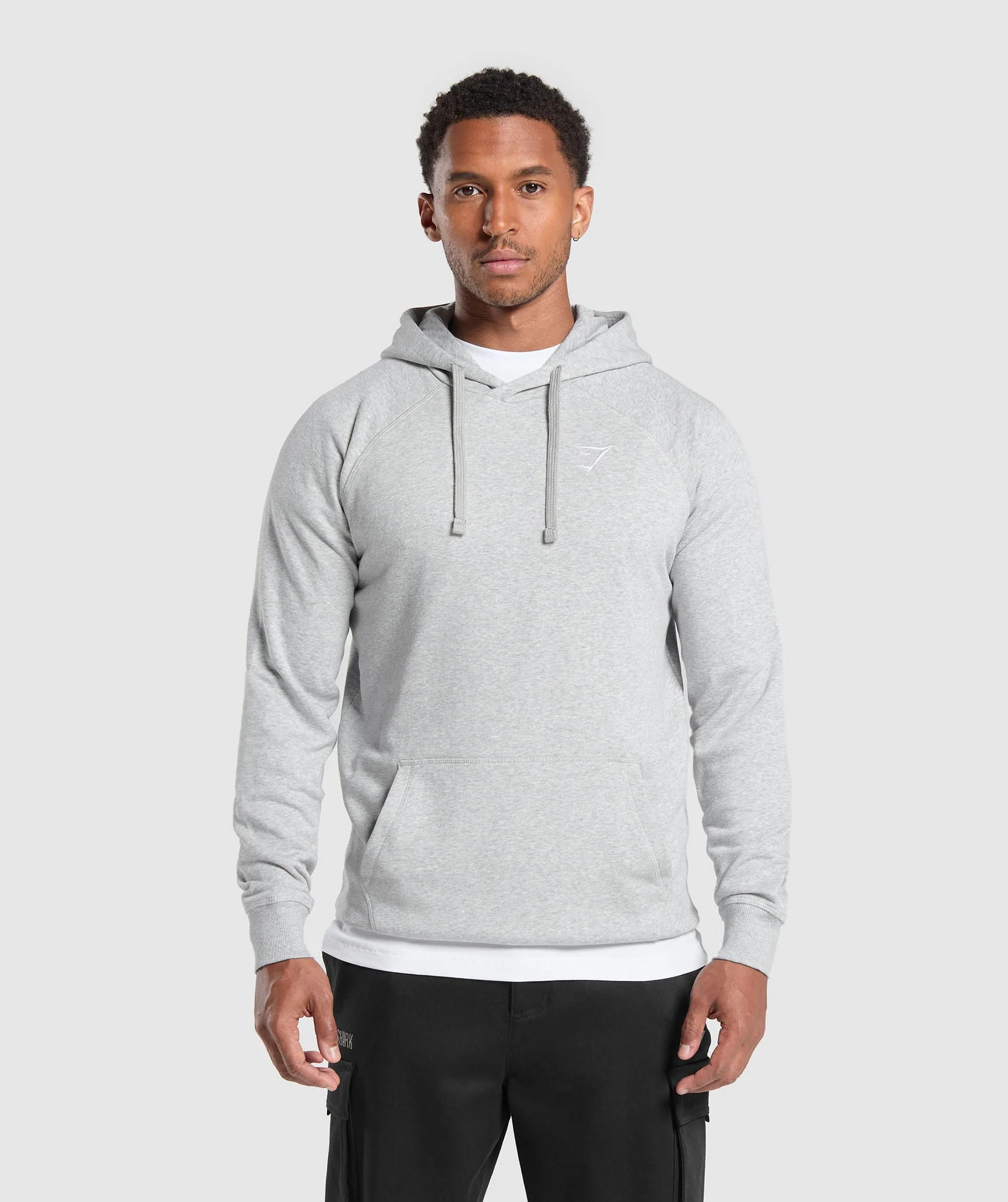 Gymshark Crest Hoodie - Light Grey Marl | Gymshark US