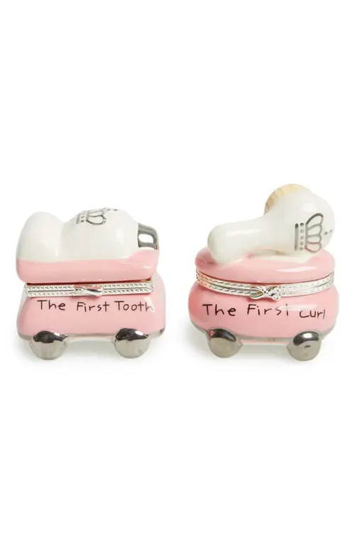 Mud Pie 'Princess' First Tooth & Curl Treasure Box Set in Pink at Nordstrom | Nordstrom