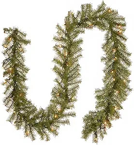 National Tree Company Pre-Lit Artificial Christmas Garland, Green, Norwood Fir, White Lights, Plu... | Amazon (US)
