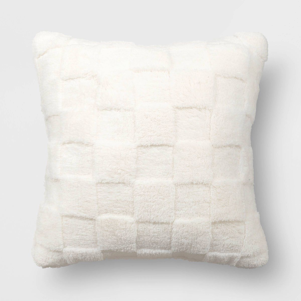 Checkerboard Textured Plush Square Throw Pillow - Room Essentials™ | Target