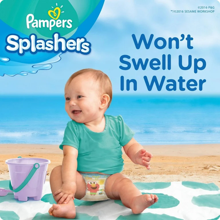 Pampers Splashers Disposable Swim Pants, Size 3-4, 24 Count | Walmart (US)