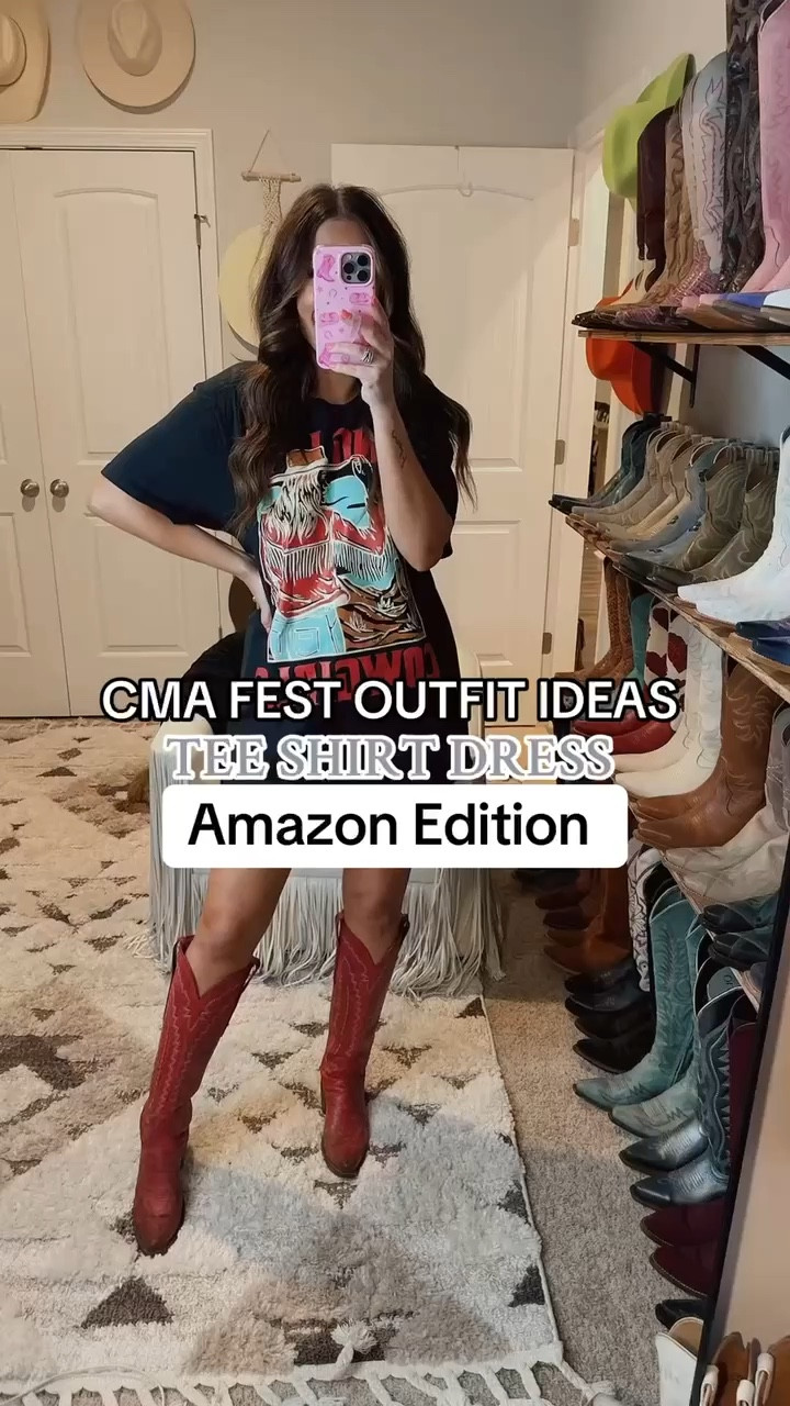 CMA fest outfit ideas! How to style a tee shirt dress: Amazon edition!
7/8

#LTKStyleTip #LTKShoeCrush #LTKFindsUnder50
