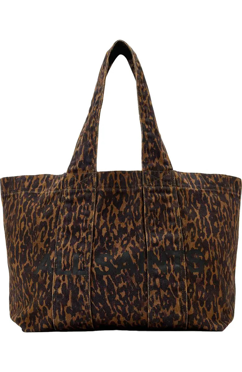 Izzy Leopard Print Denim Tote | Nordstrom