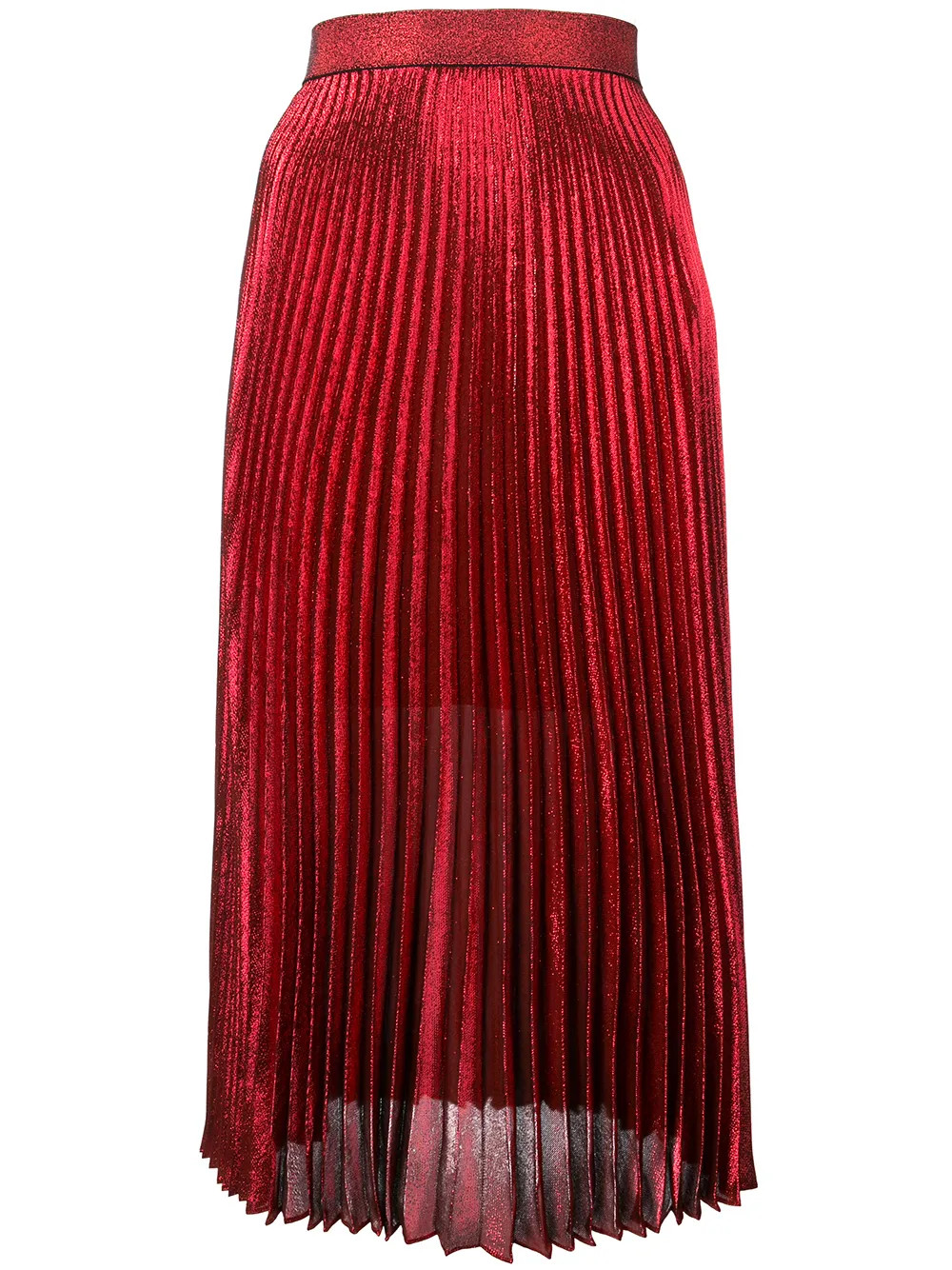 Christopher Kane pleated midi skirt - Red | FarFetch US
