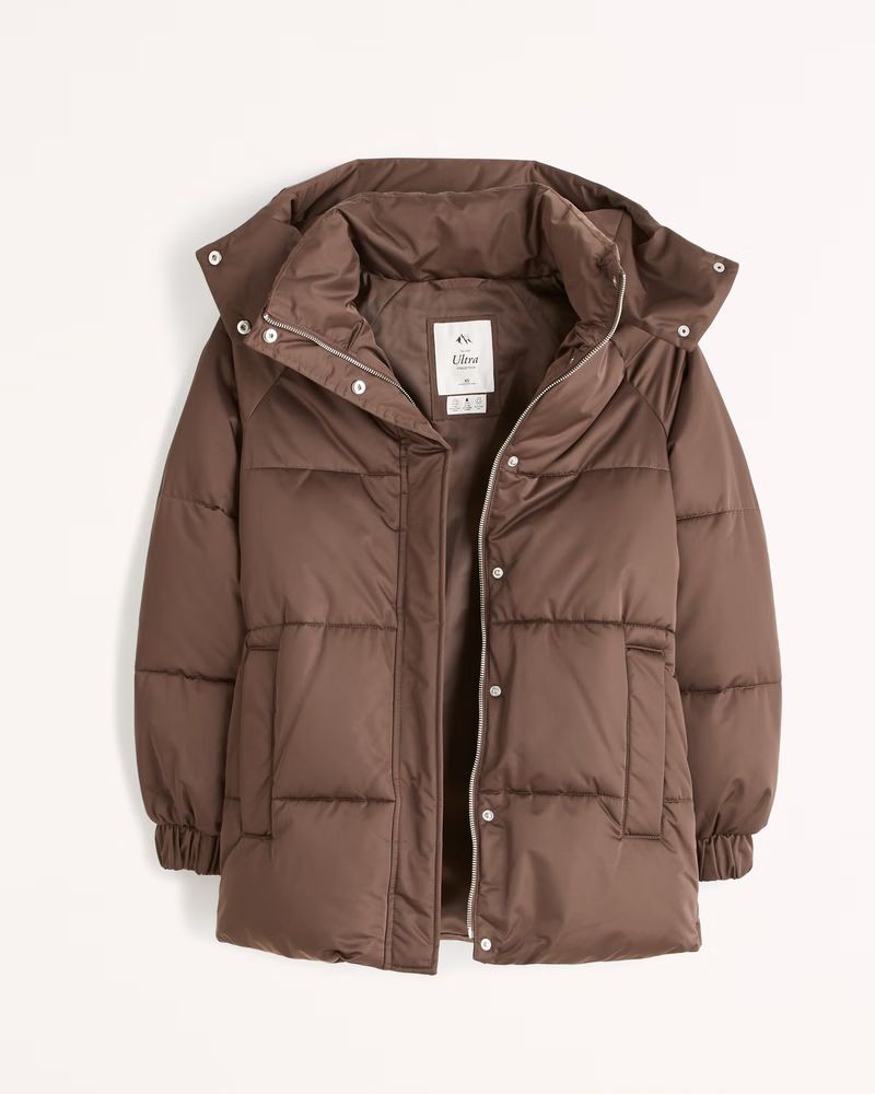 Women's Ultra Mid Puffer | Women's Coats & Jackets | Abercrombie.com | Abercrombie & Fitch (US)