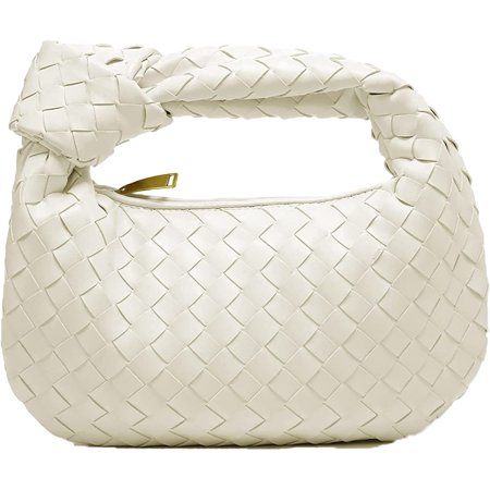 Women Soft PU Leather Woven Handbag Summer Handmade Hobo Shoulder Bag Woven Clutch Bag Knotted Casua | Walmart (US)