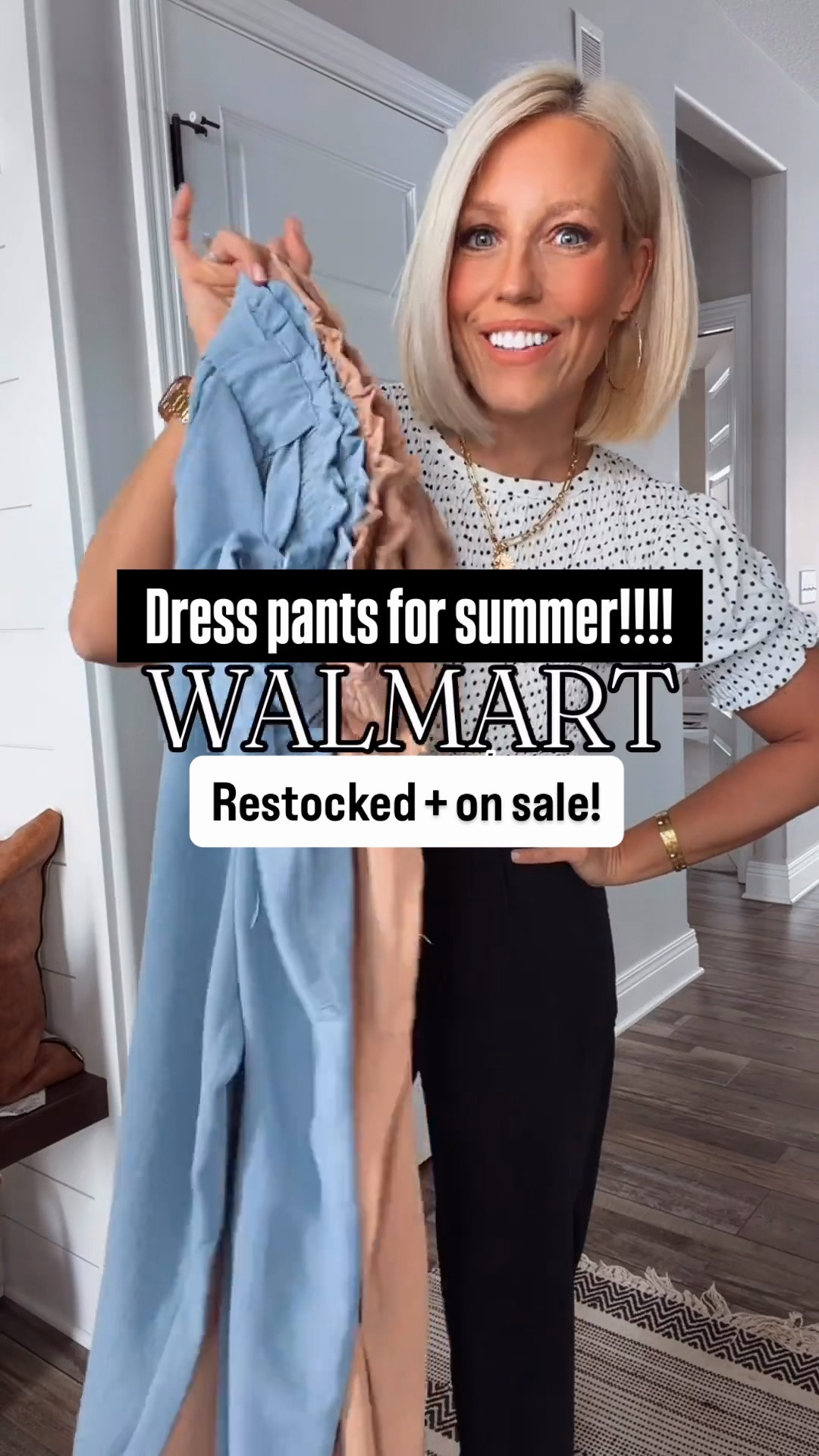 You just found the perfect summer dress pants at Walmart ☀️✨ Lightweight, comfy, flattering, AND they come in so many colors!! These are the kind of pants you can wear to work, brunch, travel days, or just when you want to look put together without sacrificing comfort 🤍
⬇️⬇️⬇️
Wearing size medium 

#walmartfashion #walmartfinds #summerfashion #dresspants #comfystyle #affordablefashion #walmartstyle #summeroutfits #fashionfinds #momstyle #capsulewardrobe #workwearstyle #lightweightfashion

#LTKSaleAlert #LTKOver40 #LTKWorkwear