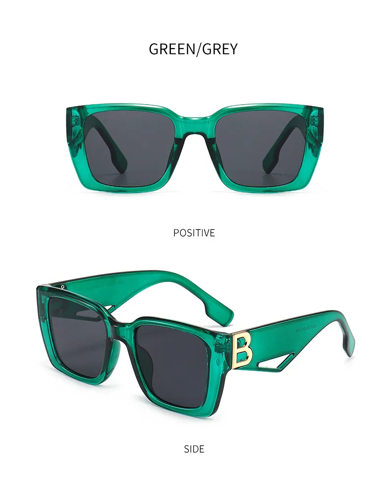 Sunglasses Fashion Trend Vintage Square Men Women Letter B Brand Design Male Ladies Summer Beach ... | DHGate