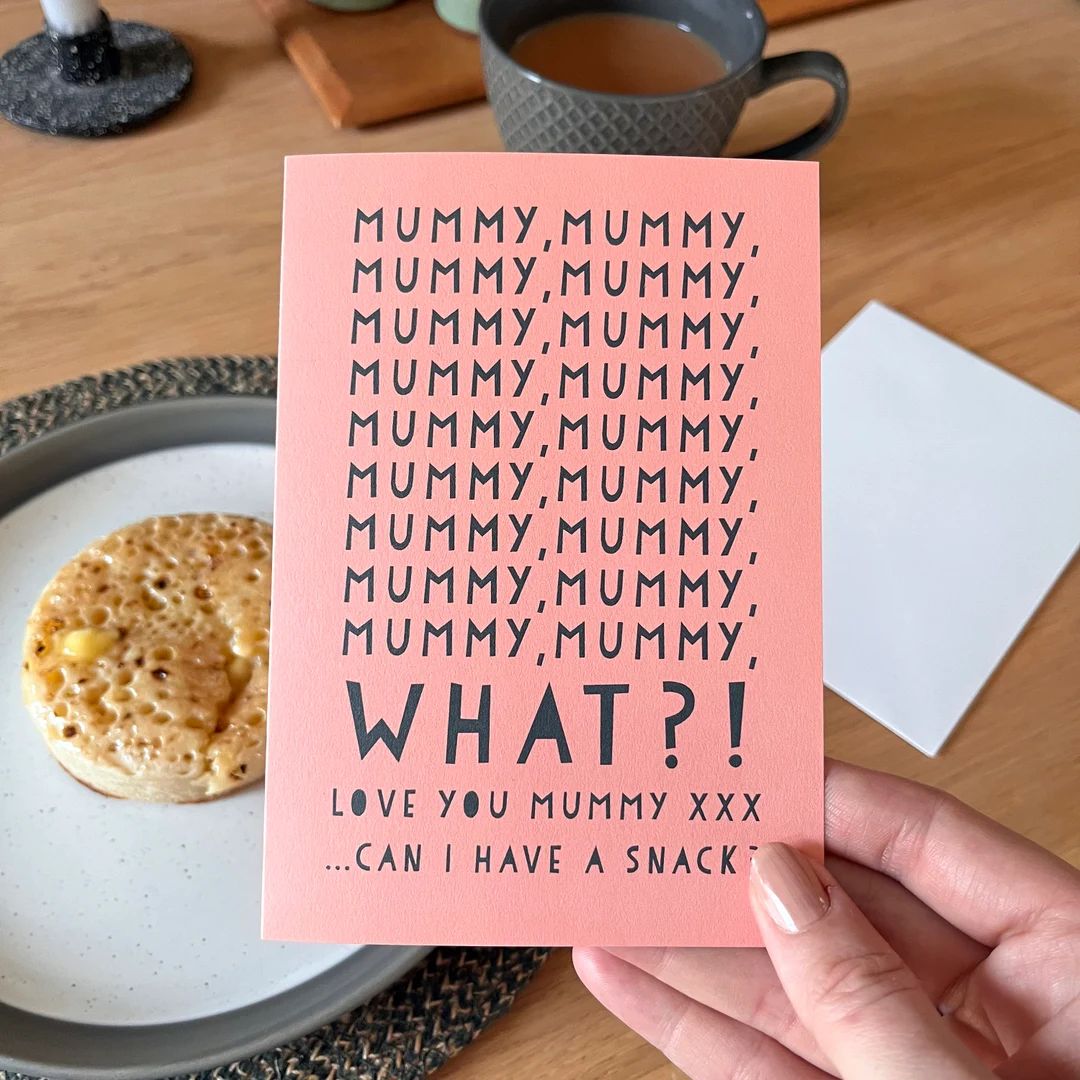 Funny Mummy Snack,  Mother's Day Card from kids | Etsy (US)