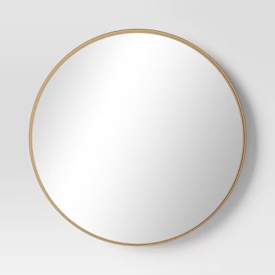 30" Flush Mount Round Decorative Wall Mirror - Threshold™ | Target