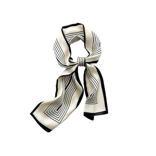 Double-sided Fashion Silky Twill Headscarf Wrap Breathable Lightweight Neck Scarves For Handbag 6.3 x 59 inch 34 | Amazon (US)